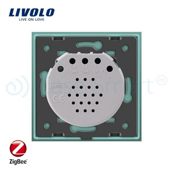 Intrerupator simplu cu touch Livolo din sticla – protocol ZigBee, Control de pe telefonul mobil [1]