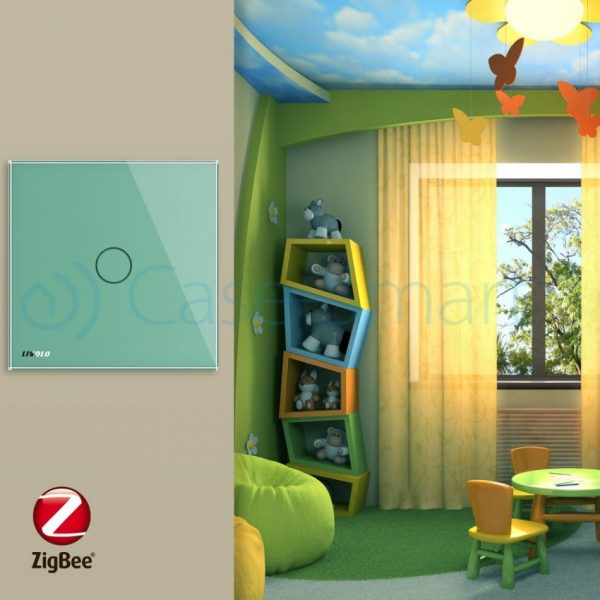Intrerupator simplu cu touch Livolo din sticla – protocol ZigBee, Control de pe telefonul mobil [1]