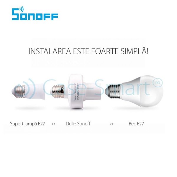Dulie inteligenta Wi-Fi si RF E27 Sonoff [1]