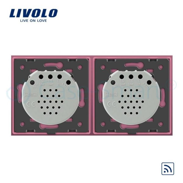 Intrerupator dublu + dublu cu touch Wireless Livolo din sticla [1]