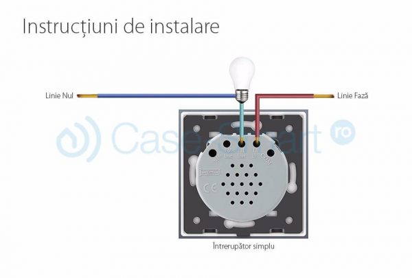 Intrerupator cu variator cu touch Livolo din sticla [1]