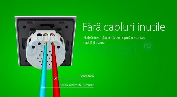 Intrerupator cu variator cu touch Livolo din sticla [1]