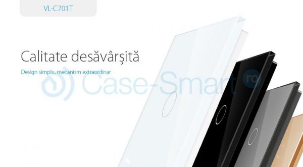 Intrerupator simplu cu timer si touch Livolo din sticla [1]