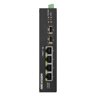 Retelistica - Switch 4 porturi Gigabit PoE'2 porturi uplink SFP - HIKVISION DS-3T0506HP-E-HS