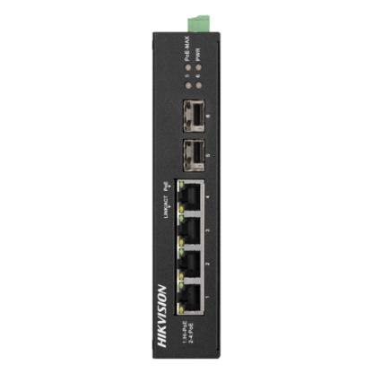 Switch 4 porturi Gigabit PoE'2 porturi uplink SFP - HIKVISION DS-3T0506HP-E-HS [1]