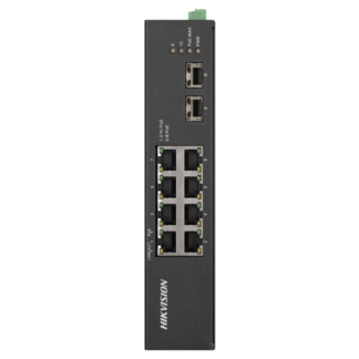 Retelistica - Switch 8 porturi Gigabit PoE'2 porturi uplink SFP - HIKVISION DS-3T0510HP-E-HS