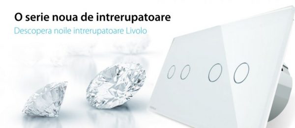 Intrerupator dublu + dublu cu touch Livolo din sticla, Protocol ZigBee, Control de pe telefon [1]