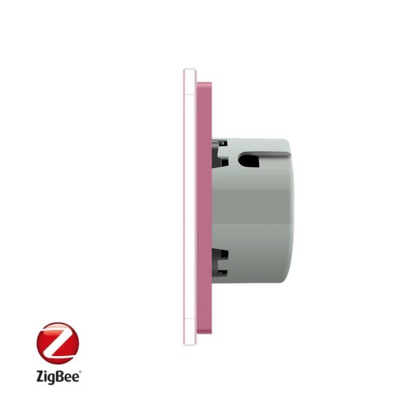 Intrerupator dublu + simplu cu touch Livolo din sticla, Protocol ZigBee, Control de pe telefon [1]