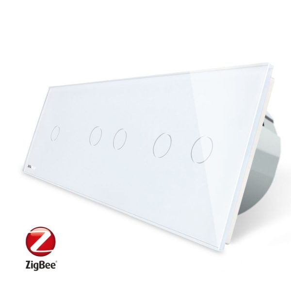 Intrerupator cu touch simplu+dublu+dublu LIVOLO din sticla, Protocol ZigBee, Control de pe telefon [1]