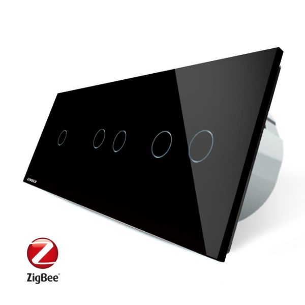 Intrerupator cu touch simplu+dublu+dublu LIVOLO din sticla, Protocol ZigBee, Control de pe telefon [1]