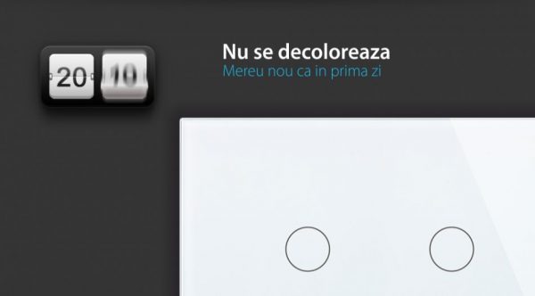 Intrerupator cu touch pentru draperie Livolo din sticla, Wireless, Standard italian [1]