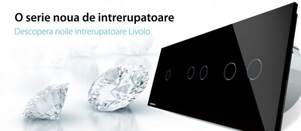Intrerupator cu touch simplu+dublu+dublu LIVOLO din sticla, Protocol ZigBee, Control de pe telefon [1]