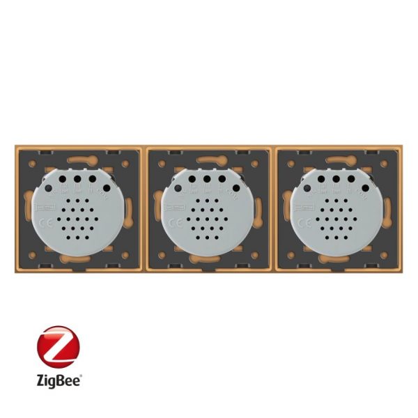 Intrerupator cu touch simplu+dublu+dublu LIVOLO din sticla, Protocol ZigBee, Control de pe telefon [1]