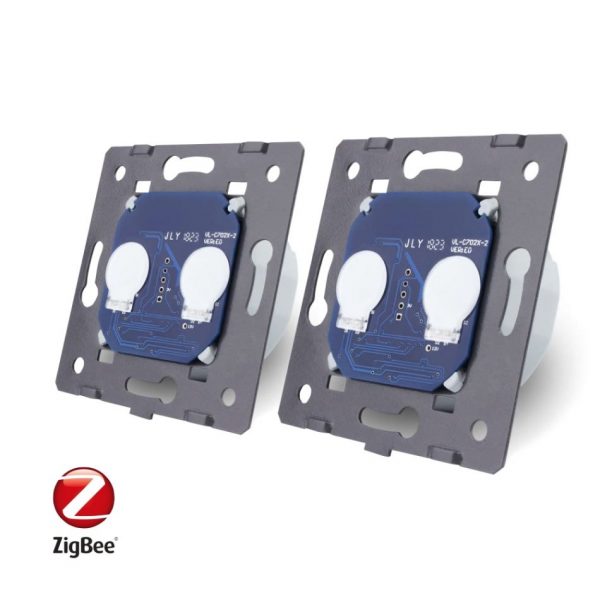 Intrerupator dublu + dublu cu touch Livolo din sticla, Protocol ZigBee, Control de pe telefon [1]