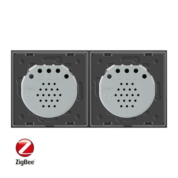 Intrerupator dublu + dublu cu touch Livolo din sticla, Protocol ZigBee, Control de pe telefon [1]