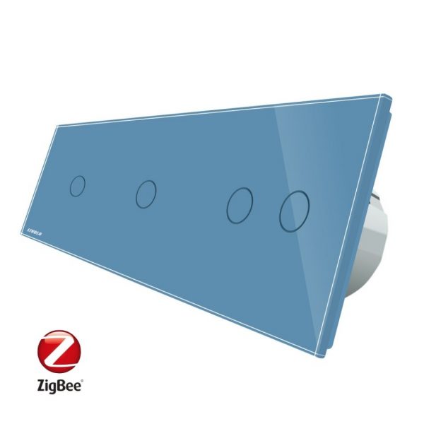 Intrerupator cu touch simplu+simplu+dublu LIVOLO din sticla, Protocol ZigBee, Control de pe telefon [1]