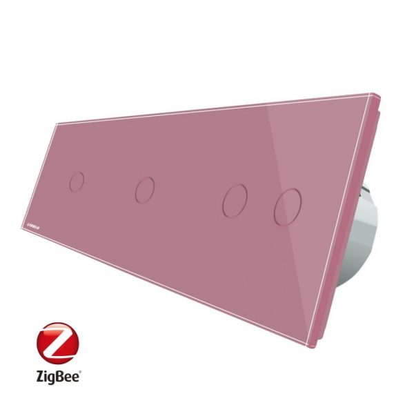 Intrerupator cu touch simplu+simplu+dublu LIVOLO din sticla, Protocol ZigBee, Control de pe telefon [1]