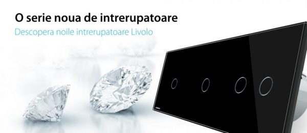 Intrerupator cu touch simplu+simplu+dublu LIVOLO din sticla, Protocol ZigBee, Control de pe telefon [1]