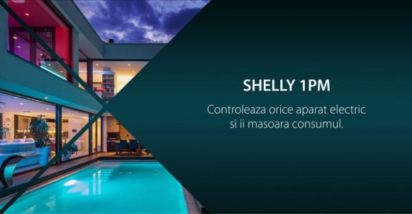 Pachet 2 relee inteligente pentru automatizari Shelly 1PM, Wi-Fi, 16 A, Control aplicatie, Compatibil cu Amazon Alexa & Google [1]