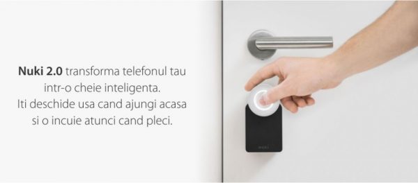 Incuietoare inteligenta Nuki Smart Lock 2.0, Wireless, Bluetooth 4.0, Control aplicatie, Raza detectie 10 m [1]