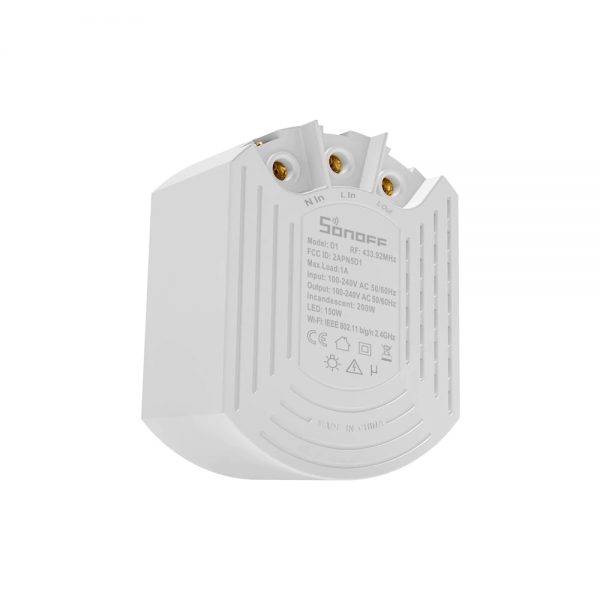 Intensificator inteligent de lumina Dimmer D1, Sonoff, Wireless, Control voce, Compatibil cu Google Home & Alexa [1]
