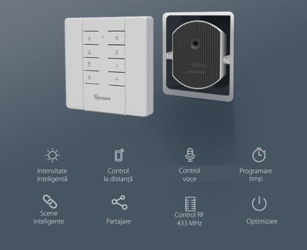 Intensificator inteligent de lumina Dimmer D1, Sonoff, Wireless, Control voce, Compatibil cu Google Home & Alexa [1]