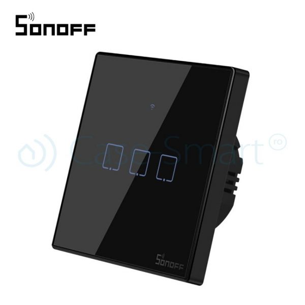 Intrerupator triplu cu touch Sonoff T3EU3C, Wi-Fi + RF, Control de pe telefonul mobil [1]