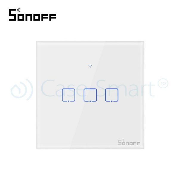 Intrerupator triplu cu touch Sonoff T0EU3C, Wi-Fi, Control de pe telefonul mobil [1]