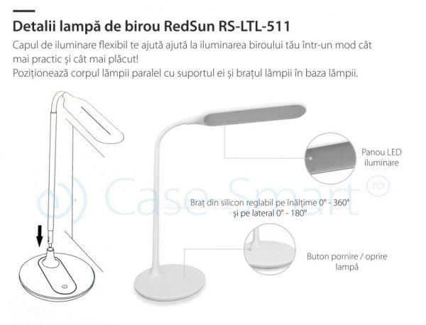 Lampa de birou Red Sun 3 cu niveluri de iluminare [1]