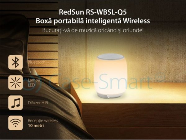 Boxa si lampa inteligenta cu touch portabila si bluetooth RedSun RS-WBSL-Q5 [1]