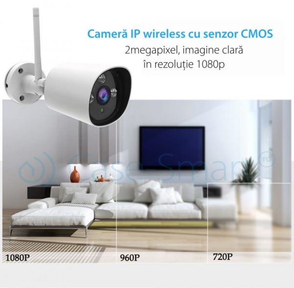 Camera inteligenta cu IP de exterior, rezistenta la apa EasyN [1]