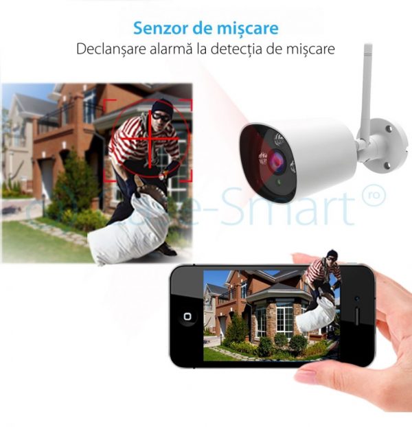 Camera inteligenta cu IP de exterior, rezistenta la apa EasyN [1]