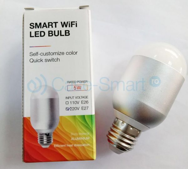 Bec inteligent LED RGB wifi rotund Red Sun – control aplicatie mobila, Red Sun RS-P111-5W [1]