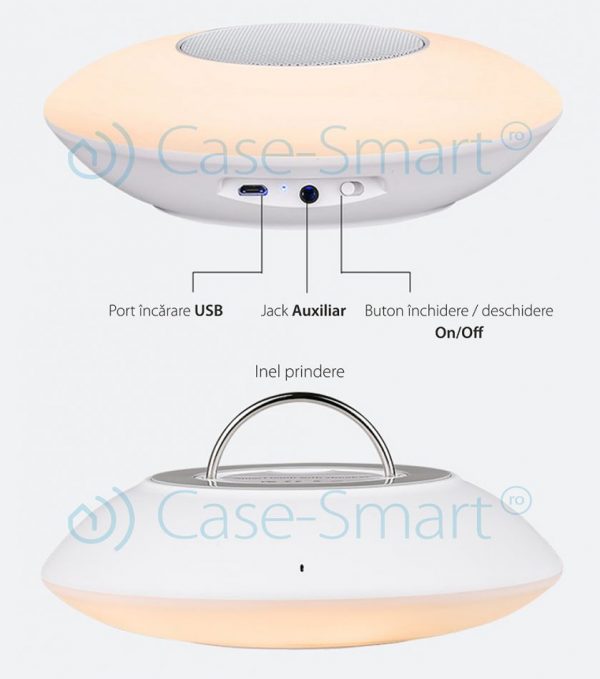 Boxa si lampa inteligenta ovala cu Bluetooth Red Sun RS-WBSL-X6 [1]