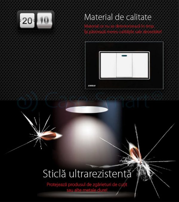 Buton sonerie Livolo din sticla – standard italian [1]
