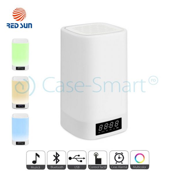 Boxa RGB wi-fi, ceas alarma, Bluetooth Red Sun WBSL-Q6 [1]