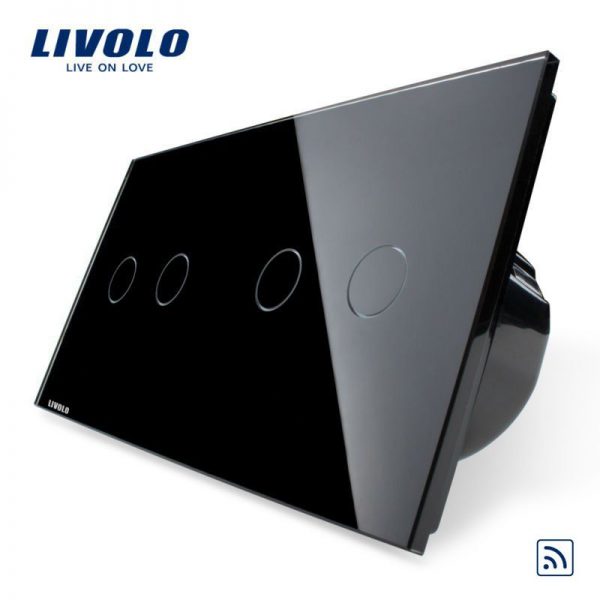 Intrerupator dublu + dublu cu touch Wireless Livolo din sticla [1]