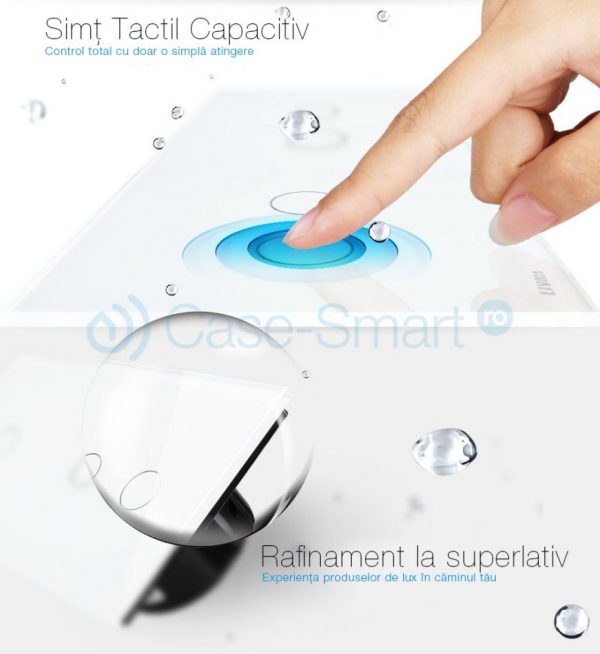 Intrerupator dublu + dublu cu touch Wireless Livolo din sticla [1]