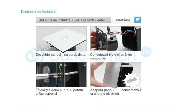 Intrerupator cu touch simplu+simplu+dublu LIVOLO din sticla [1]