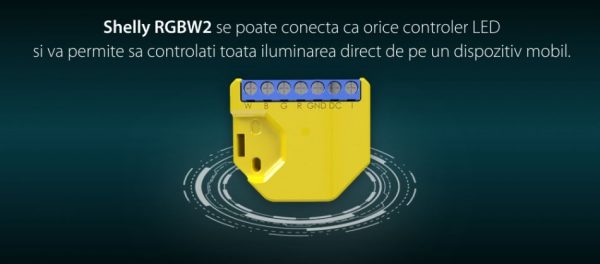 Releu inteligent pentru banda LED RGB Shelly RGBW2, Wi-Fi, 4 Canale, Control aplicatie [1]