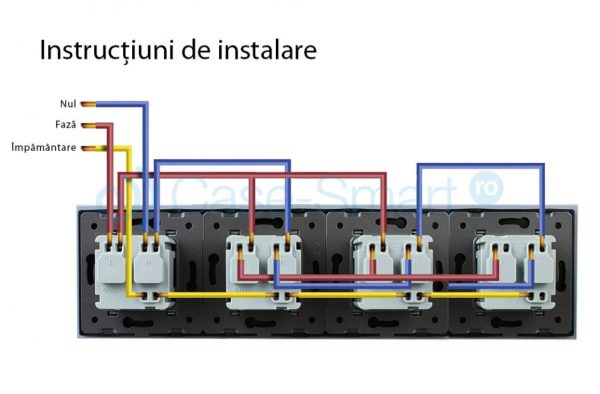 Priza cvintupla + priza TV Internet Livolo cu rama din sticla [1]