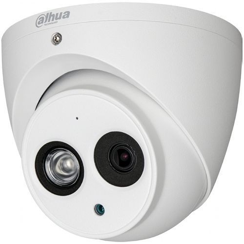Camera de supraveghere Dahua HAC-HDW1100EM-A-S3, HD-CVI, Dome, 1MP 720p, CMOS 1/3'', 2.8mm, 1 LED Array, IR 50m, IP67, Microfon, Carcasa metal [1]