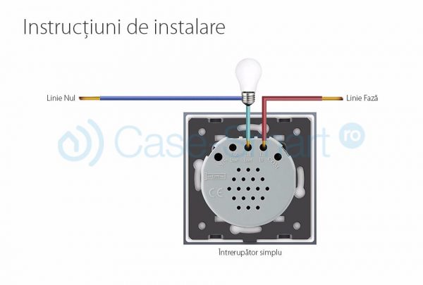 Intrerupator cu variator cu touch Livolo din sticla [1]