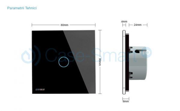 Intrerupator cu variator cu touch Livolo din sticla [1]