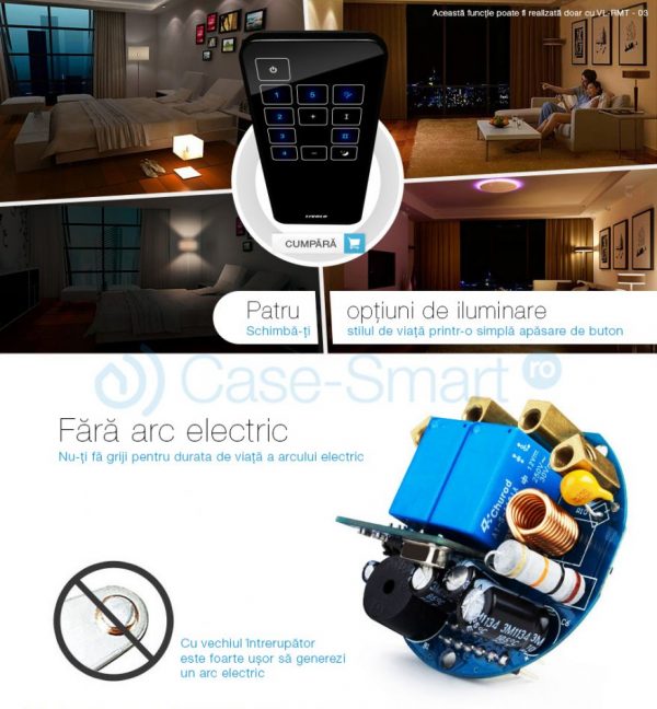 Intrerupator simplu wireless cu touch Livolo din sticla [1]