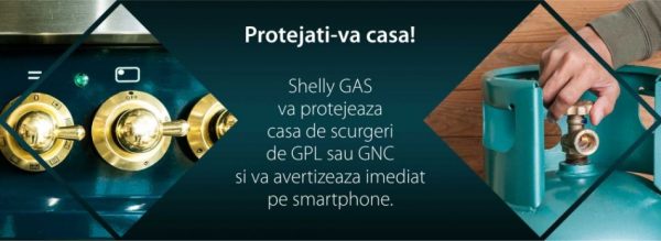 Senzor detector de gaz natural comprimat Shelly Gas CNG, Wireless, Alarma 70 dB, Notificari aplicatie [1]