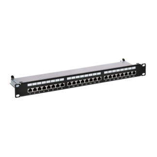 Cablu utp si ftp - Patch Panel 1U'FTP cat6'24 porturi RJ45 - ASYTECH Networking ASY-PP-FTP6-24