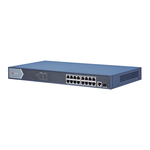Switch 16 porturi PoE 1000Mbps'1xRJ45 + 1xSFP Gigabit uplink - HIKVISION DS-3E0518P-E [1]
