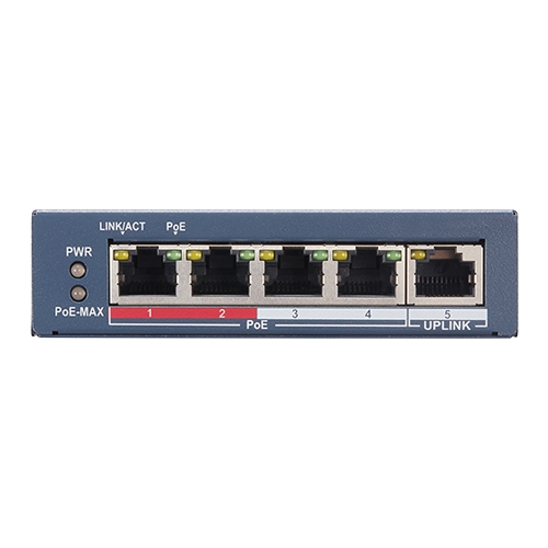 Switch 4 porturi PoE, 1 port uplink RJ45, SMART Management - HIKVISION DS-3E1105P-EI [1]