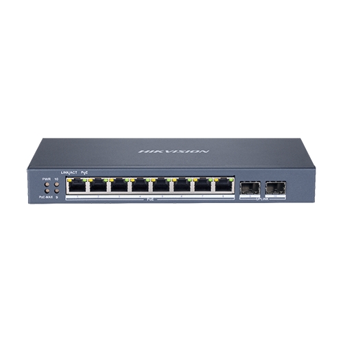 Switch 8 porturi Gigabit PoE, 2 port SFP uplink, SMART Management - HIKVISION DS-3E1510P-SI [1]